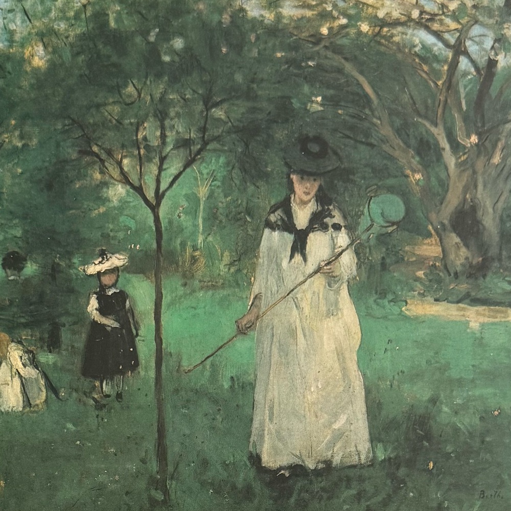 Berthe Morisot Print of La Chasse aux Papillons in Original Packaging
